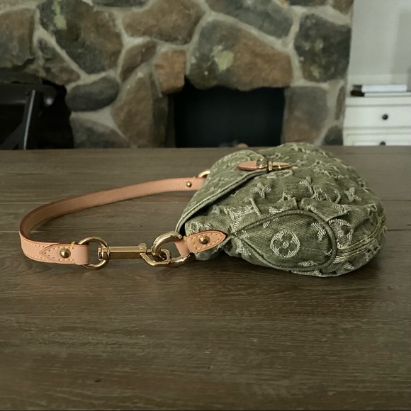 LOUIS VUITTON Mini Pleaty Monogram Denim Bag Vintage Jean Shoulder Bag 10 WOW - Picture 9 of 16